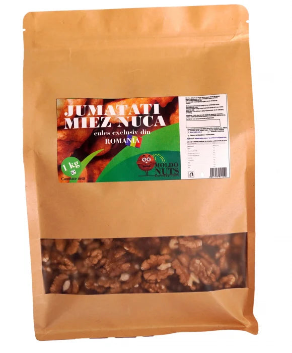 Jumătăți Miez de Nucă Premium, Sănătos, Crocant și Natural 1kg